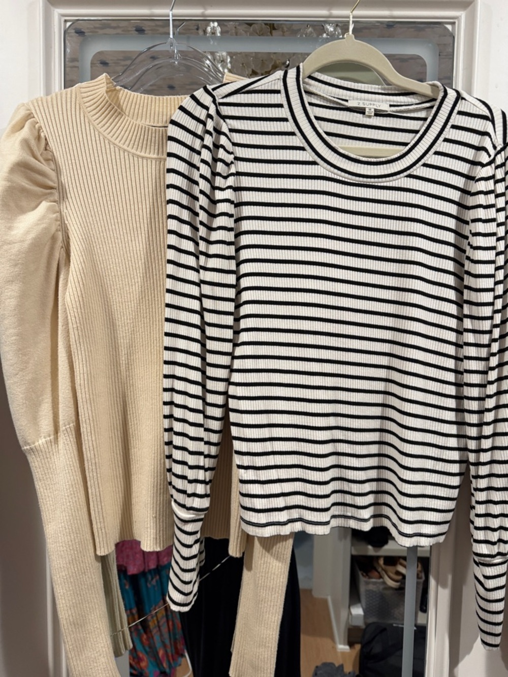 Z Supply and En Saison Ribbed Long-Sleeve Tops size M